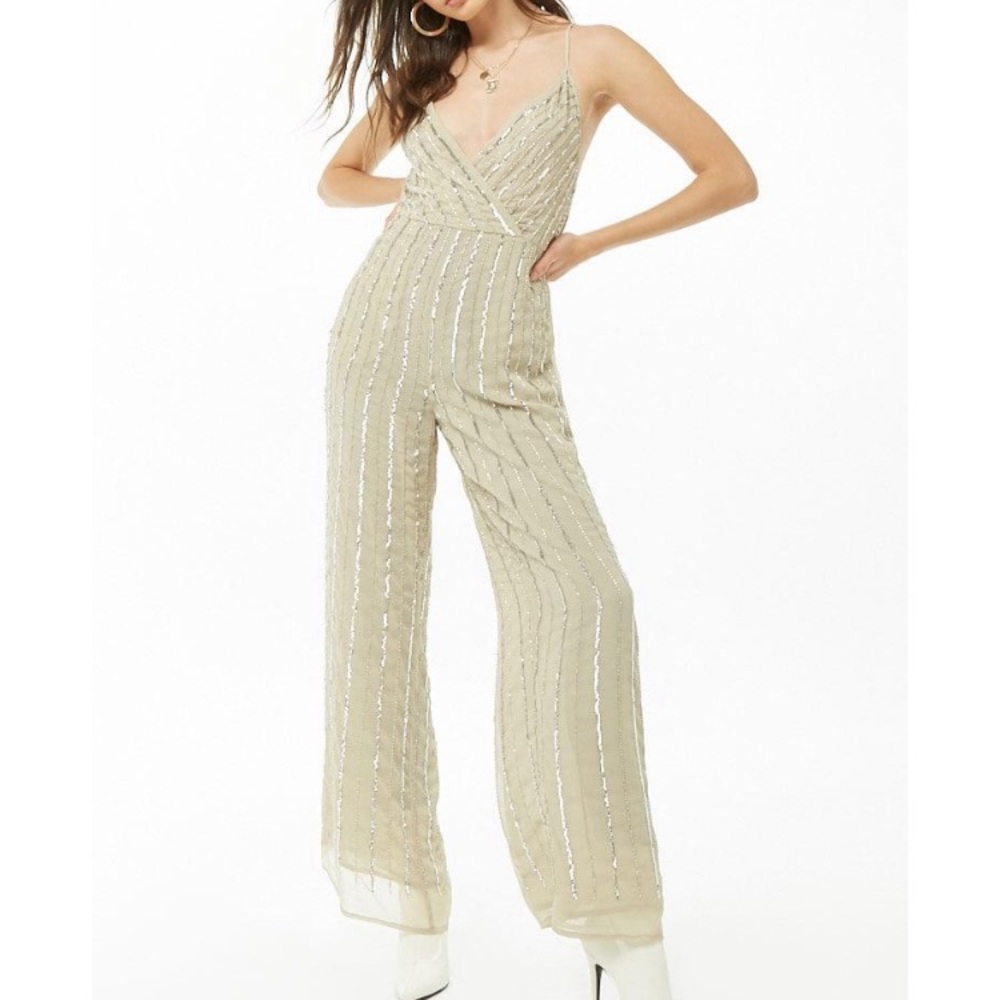 NWT forever 21 sequin cami jumpsuit